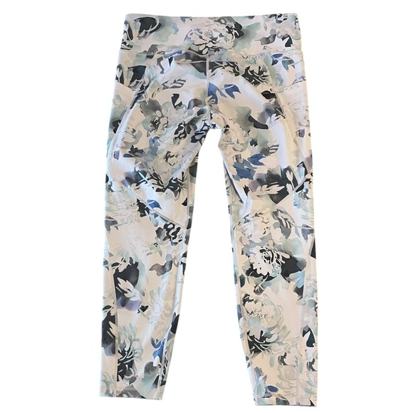 Athleta Performance Legging Womens Large Floral Side‎ Pockets - Picture 2 of 8